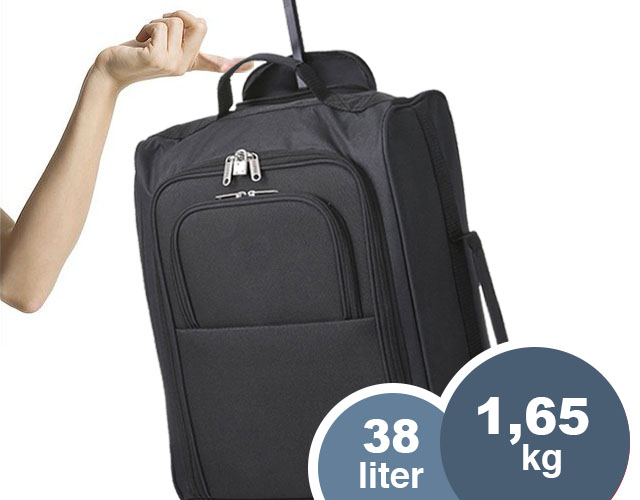 De ruimste handbagage trolley voor alle airlines!